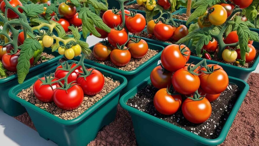 Tomatoes in Containers